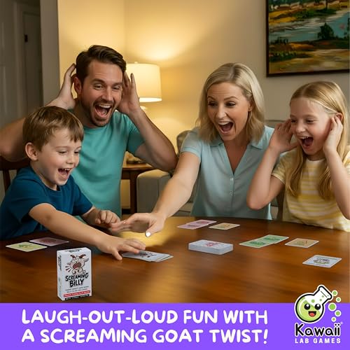 Screaming Billy Goat Family Card Game for Kids & Adults Game Night, Ages 7+ | Easy to Learn, Matching & Set-Collection, Slap Moments & Surprise Twists, 10-15 Min, 2-4 Players, Screen-Free, 8-12