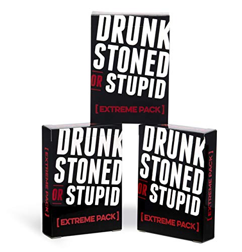 Drunk Stoned or Stupid: Extreme Expansion Pack | 50 NEW Prompt Cards, Who's Most Likely To, Party Game - style: Extreme Expansion Pack