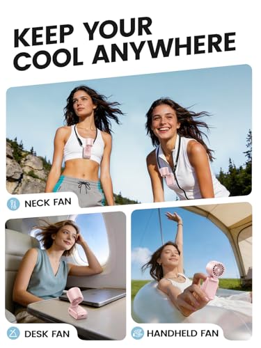 Portable Mini Handheld Fan, Small Hand Fan with Ice Cooler, 100 Speeds, 11Hrs Cooling Time, 20000 RPM Turbo Hand Held Fan for Travel, Outdoor, Beach & Makeup Pink - color: Pink