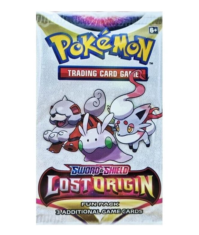 Pokemon TCG Booster Pack: Sword & Shield - Lost Origins (3 Cards) - size: Standard (2.5 x 3.5 inches)