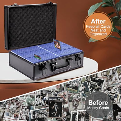 Toploader Storage Box for 3" x 4" 35pt Rigid Cards, 630+ Top Loaders Capacity, Trading Card Storage Hard Case, Sports Card Storage Box with Lock for Magnetic Card Holders,MTG Cards