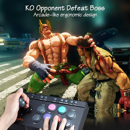 PXN Arcade Fight Stick Joystick for PC Switch Nintendo,Xbox Series X|S, PC,PS4,PS3,Xbox One,Android TV Box,Windows,with USB Port,Turbo & Macro Functions Arcade Controllers