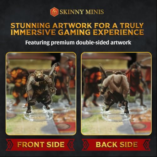 Skinny Minis Evil Minions Miniatures Set, 12 Medium Flat Minis for TTRPG