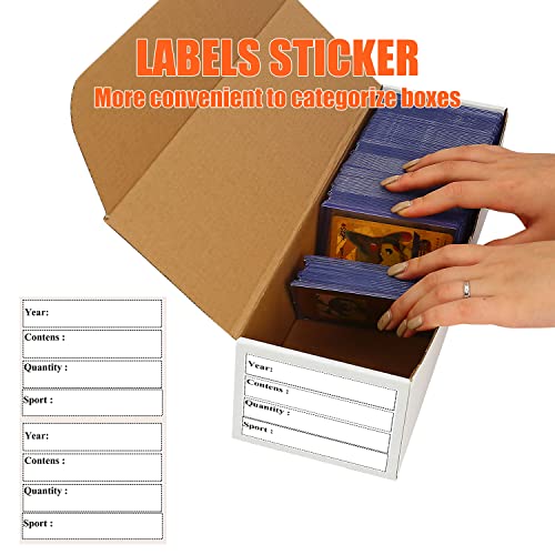 6-Pack • 4800-count Trading/Gaming Card Storage Box/Trading Card Storage Box/Card Box Cardboard For Toploader Standard Card/Sports Game Collector Boxes - size: 6-Pack-White