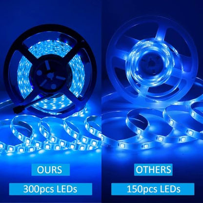 SUPERNIGHT RGB LED Strip Lights Waterproof, 32.8 FT 10M 600LEDs | SMD 5050, Color Changing, Flexible, for Bedroom, TV Back Lighting, Christmas, Halloween Day, Not Include Power Adapter - size: 32.8 FT
