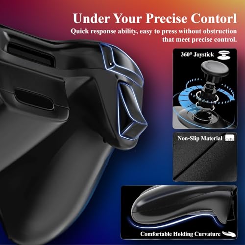 Wired Controller for Xbox 360 – USB Gamepad with Dual Vibration, Turbo Function & 7.2FT Cable – Compatible with Xbox 360/360 Slim and PC Windows 7/8/10/11 – Plug and Play Design – Black