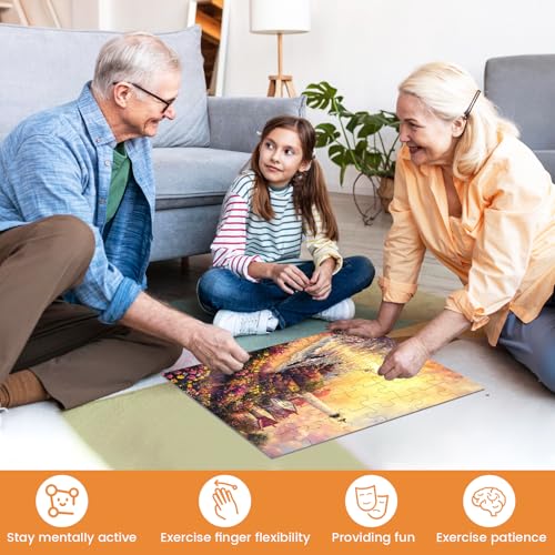 4 Pack 36 Large Piece Puzzle for Seniors Dementia Alzheimer Puzzles | Dementia Products Activities for Elderly Adults Lake Farm Easy Jigsaw Puzzle Memory Cognitive Games with 4 Storage Bags - style: 4Pack 36 Large Pieces-1