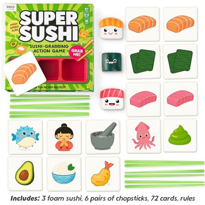 Super Sushi – Fun Family Board Game - Hilarious Party Matching Card Game for Kids, Teens & Adults