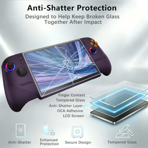 2 Pack Screen Protector for MSI Claw 8 EX AI+ CG3EM Gaming Handheld,9H Hardness,HD Clear,Scratch Resistant,Tempered Glass Film for MSI Claw 8 EX AI+ Portable Console - size: 2 Pake