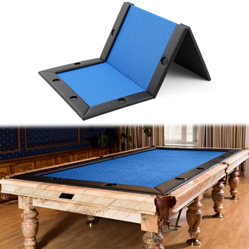 86.2" x 43.5" Poker Table Tops for 8 Feet Pool Tables 10 Player Poker Table Game Billiard Pool Convertible Cover Mat Waterproof and Foldable, Blue