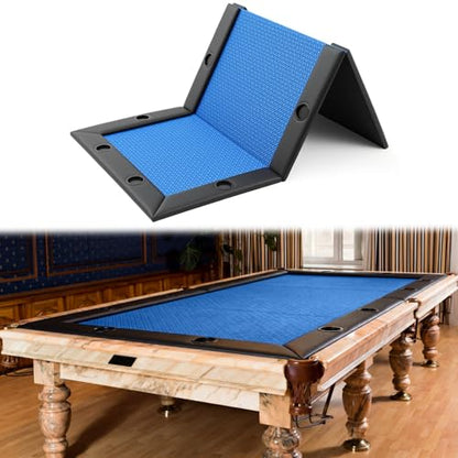 86.2" x 43.5" Poker Table Tops for 8 Feet Pool Tables 10 Player Poker Table Game Billiard Pool Convertible Cover Mat Waterproof and Foldable, Blue
