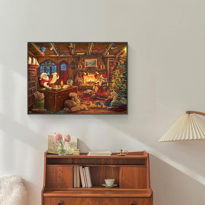 Jigsaw Puzzles for Adults 1000 Piece The Christmas Home 27.56 x 19.69 Inch Puzzles for Adults Educational Challenge Toy Christmas Puzzles 1000 Pieces for Adults - color: The Christmas Home
