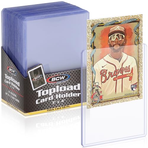 BCW 59 PT Thick Card Top Loaders | Protective Thick Toploaders for Trading Cards Up to 59PT | Rigid Card Toploader for Memorabilia & Collectibles | 1 Pack - color: 59 Pt. / 1.5 Mm