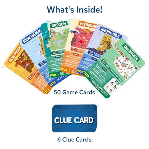 Skillmatics Guess in 10 States of America, Educational Travel Card Game for Ages 8 and Up, Boys, Girls, and Kids Who Love Board Games, Geography and History - style: 1. 50 States of America