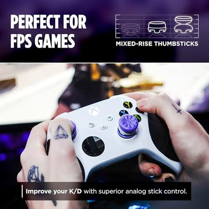 KontrolFreek FPS Freek Galaxy Purple for Xbox One and Xbox Series X Controller | 2 Performance Thumbsticks | 1 High-Rise, 1 Mid-Rise | Purple