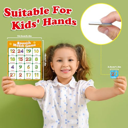 Quilinz Spanish Alphabet Bingo Games,Letter/Number/Sight Word for Kindergarten,ABC and 123 Bingo Board Match Games for Kids 4-6,Learn Spanish Flash Cards,Toddler Educational Toys - style: Spanish Alphabet Bingo