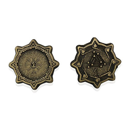 Norse Foundry Adventure Coins - A Set of 10 Metal Plated Novelty Coins in Vikings Style - Perfect for Any Roleplaying Game (RPG) or LARP Session - style: Vikings