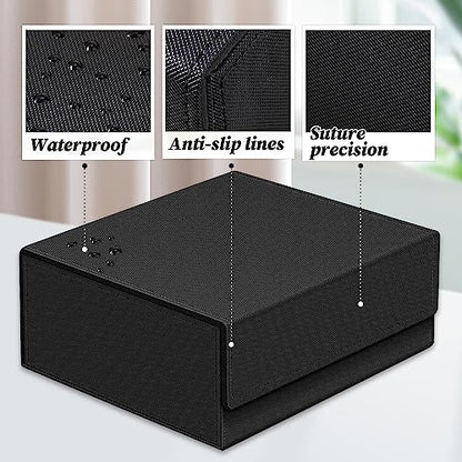 1800+ Trading Card Storage Box, Magnetic Closure Toploaders Storage Box Hold 600+ 35PT 3"x4" Standard Toploaders, PU Leather Card Deck Boxes Fit for MTG,Marvel,Sport Cards,Game Cards, Business Cards