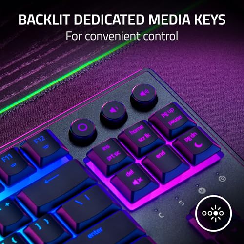 Razer Ornata V3 TKL Gaming Keyboard, Low-Profile Keys, Black | Mecha-Membrane Switches, UV-Coated Keycaps, Backlit Media Keys, 8-Zone RGB Lighting, Spill-Resistant, Magnetic Wrist Rest - color: Classic Black, size: V3 TKL