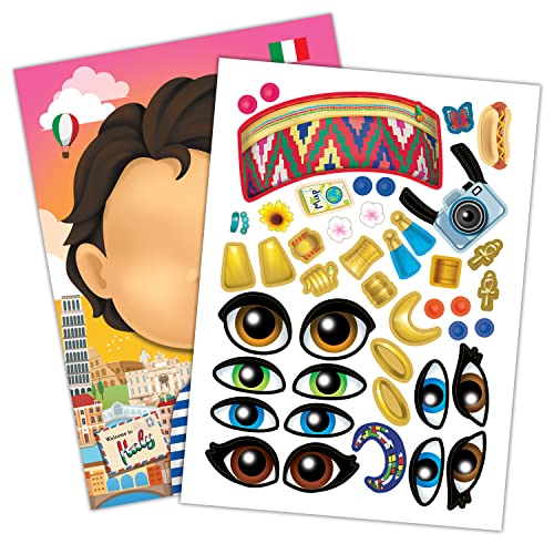 Bendon Faces Around The World Create A Face Reusable Sticker Book, Diversity Books, 32 Pages, 54335
