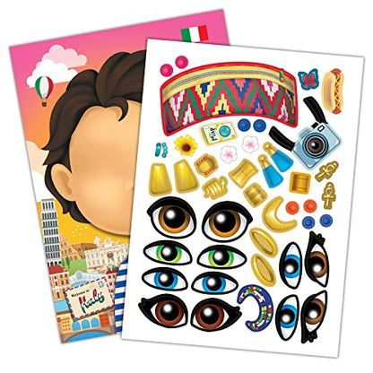 Bendon Faces Around The World Create A Face Reusable Sticker Book, Diversity Books, 32 Pages, 54335