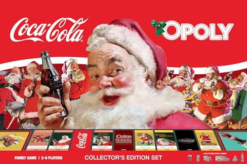 MasterPieces Opoly Board Games - Coca-Cola Holiday Opoly - Officially Licensed Board Games for Adults & Families - color: Coca Cola Holiday