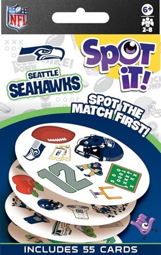 MasterPieces Game Day - NFL Seattle Seahawks Spot It Game For Kids, Adults, and Family - style: Seattle Seahawks