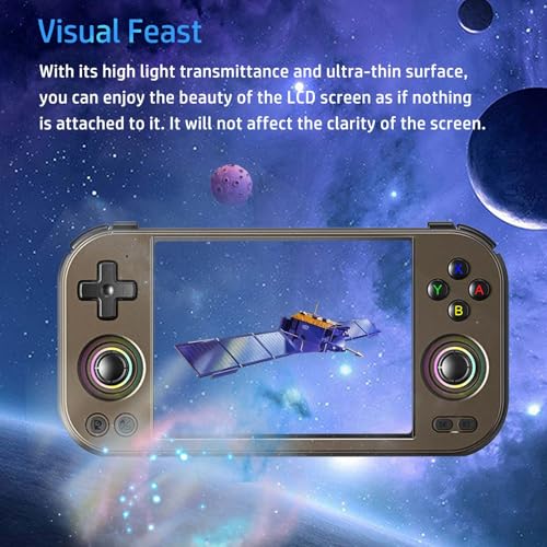 NOUKAJU Screen Protector for RG477M Game Console, HD Tempered Glass,9h Hardness,Scratch,Anti-Fingerprin,Tempered Glass Film Guard for Anbernic RG477M Retro Handheld Game Console[1 Pack]