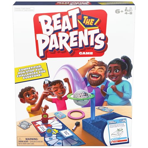 Spin Master Games, Beat the Parents, 2025 Edition with New Challenges & Cards, Friendly Competition Family Game, Family Game Night, 4-8 Players, for Ages 6 & Up - color: Classic 2025 Edition -Beat the Parents
