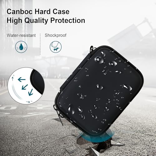 Canboc Hard Case for Kodak PIXPRO FZ55/ FZ45/ FZ43/ FZ53 16MP Digital Camera, Vlogging Camera Bag, Zipper Mesh Pocket fit Cable, SD Card, Black (Case Only) - color: T-Black