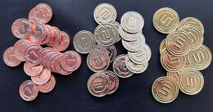 50 Metal Coin Board Game Upgrade Set (Sci-Fi Coins) - style: Sci-Fi