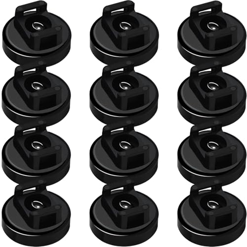 Magnet Zip Tie Mount Magnetic Zip Ties Mount 25LBS Strong Multipurpose Wire Cable Holder Mount Wire Clips Management for Home Office Marine Electrical Wiring (Black, 12 Piece) - size: 12 Piece
