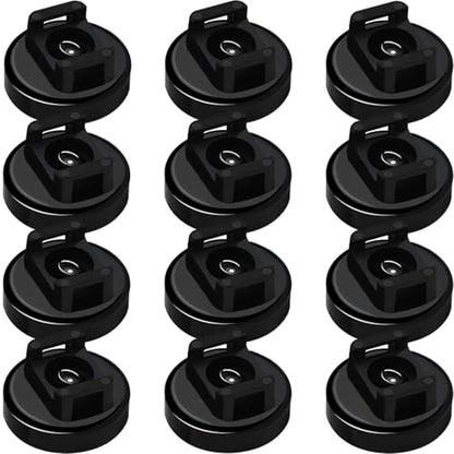 Magnet Zip Tie Mount Magnetic Zip Ties Mount 25LBS Strong Multipurpose Wire Cable Holder Mount Wire Clips Management for Home Office Marine Electrical Wiring (Black, 12 Piece) - size: 12 Piece
