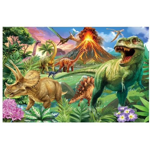 Puzzles for Kids Ages 5-8,6-10 Year Old,200 Piece Dinosaur Jigsaw Puzzle for Toddler Children Learning Educational Puzzles Toys for Boys and Girls - Every Piece is Unique - color: Dinosaur World