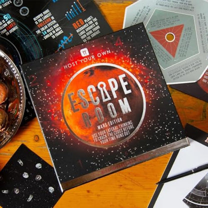 Talking Tables Mars Space Themed Escape Room Game | Host Your Own Games Night | for Birthday, Dinner Party, Entertainment for Adults, Teenagers, - color: Red