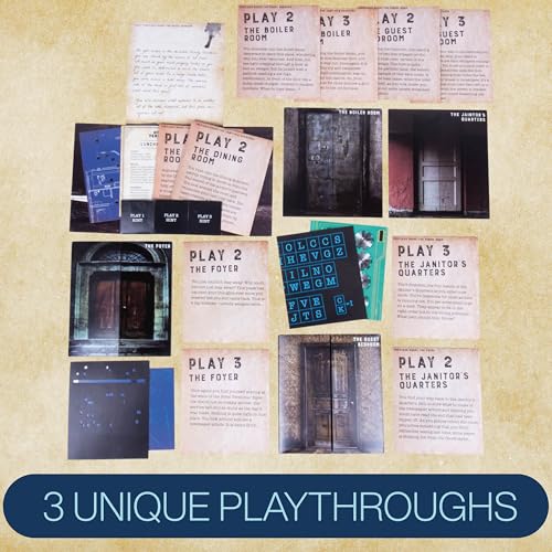 Fizz Creations Escape from The Haunted Hotel – 60-Minute Escape Room Board Game for 1–6 Players, Ages 16+, Mystery Puzzle Adventure, Ideal for Parties, Family Game Nights, and Halloween Fun