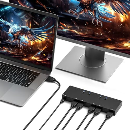 Y.D.F 4 Way HDMI Switch 4k@60Hz HDMI Switcher 4 in 1 Out HDCP 2.0 Manual HDMI 2.0 Hub Supports 3D Compatible with Nintendo Switch/Switch OLED/Xbox/ PS5/4/3 Blu-Ray Player Fire Stick Roku Apple TV - size: HDMI Switch 4 Port