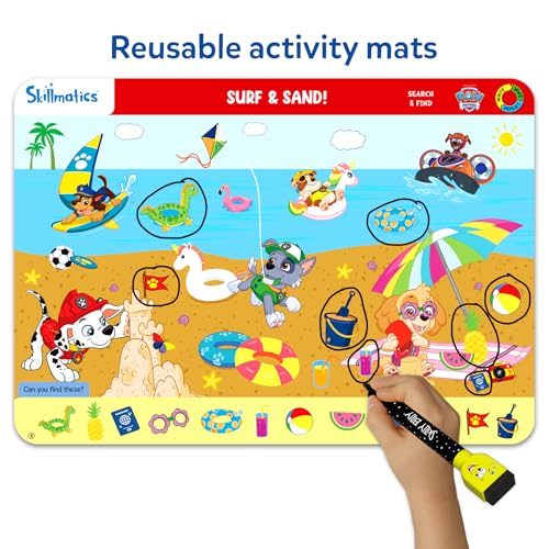 Skillmatics Search and Find PAW Patrol Educational Game - Reusable Preschool Learning Activities, Perfect for Toddlers & Kids Who Love Toys, Art & Crafts, Gifts for Boys & Girls Ages 3, 4, 5, 6 - style: 3. Search & Find PAW Patrol