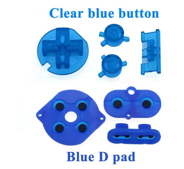 Silicone Rubber Conductive Button Pad with A B Power ON Off Buttons for Gameboy Color GBC (D) - color: D