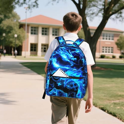Kids Backpack Boys Game School Backpack for Boys Ages 6-18 Kids Backpack for Children Teens Elementary Middle School Students Bookbag Lightweight Adjustable Back Pack - color: Dragon Game