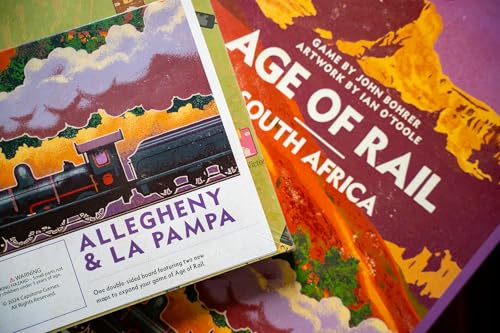 Age of Rail Bundle: South Africa Base Game + La Pampa & Allegheny Expansions | Train Board Game | Strategy Games for Adults