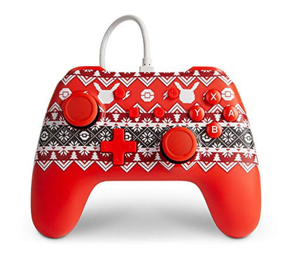 PowerA Wired Controller for Nintendo Switch - Pokémon Holiday Sweater, Gamepad, Game controller, Wired controller, Officially licensed - color: Pokémon Holiday Sweater