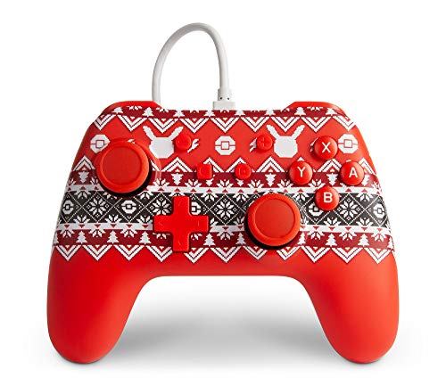 PowerA Wired Controller for Nintendo Switch - Pokémon Holiday Sweater, Gamepad, Game controller, Wired controller, Officially licensed - color: Pokémon Holiday Sweater