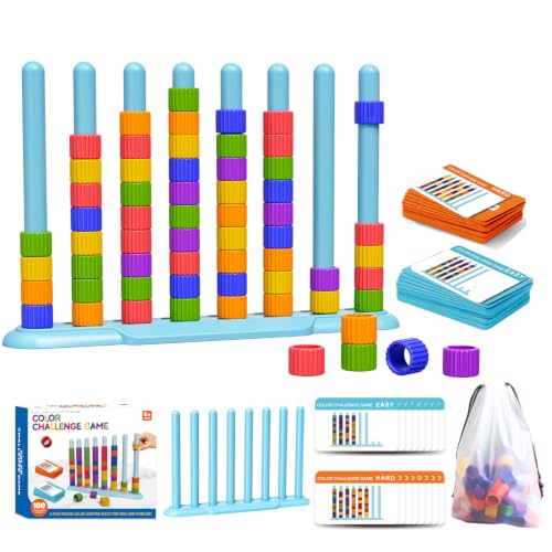 Color Challenge Game – A Quick-Thinking Color Matching Puzzle Game for Family Game Night and Parties Fun, Board Games for Kids 6-8-12 & Adults, Color Games Toys Gifts for Boy & Girl Birthday Christmas - color: Sky Blue