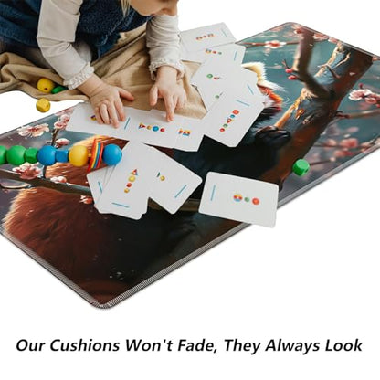 Red Panda for MTG & TCG Playmat Mouse Pad,BFDHGQZC 24" x 14" Game Mat for MTG/RPG/CCG Trading Card Game Playmats Table Mat Perfect for Card Games Video Games Computer Office - color: Red Panda