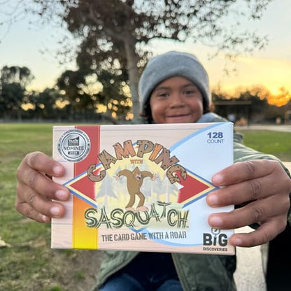 Camping with Sasquatch by Big Discoveries - A 128-Count Family Card Game with a Roar! | Fun Rummy Meets Slapjack Card Games for Kids, Teens, Adults, and Families - style: Camping with Sasquatch