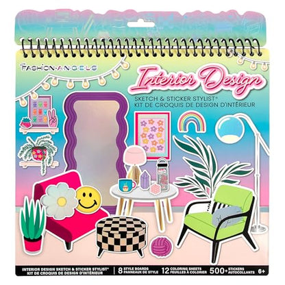 Fashion Angels Interior Design Sticker Stylist Set | Includes 20 Style Boards, 14 Sticker Sheets & 550+ Aesthetic Room Decor Stickers, Ideal for Kids & Girls - style: Custom