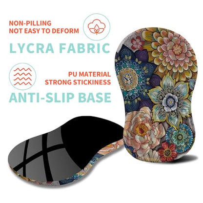 Ergonomic Mouse Pad Wrist Support with Memory Foam Massage Bulge, Carpal Tunnel Pain Relief Mousepad Wrist Rest for Mouse(12x8 inch, Blooming) - color: Kg007-blooming