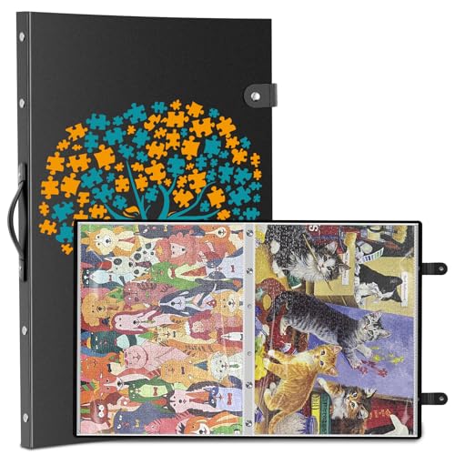 Nariolar Puzzle Storage Folder for 1000 Pieces | 24 Sheets/48 Puzzles, Large Capacity Portable Puzzle Album to Store Finished Puzzles - style: 1000pcs-bound Folder