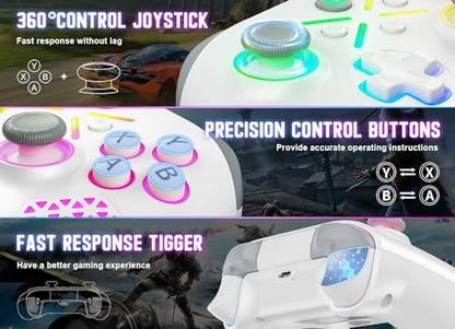 Gamrombo Wireless Gaming Controller Replacement for Xbox One, Xbox Series X|S, Xbox One S|X Controller with Hall Triggers, Hall Joysticks, Adjust RGB Light, Marco, Turbo, Audio Jack - Need to upgrade